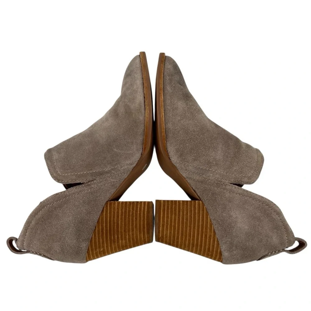 Jeffrey Campbell Rosalee Taupe Gray Suede Leather Ankle Booties Women’s 9.5